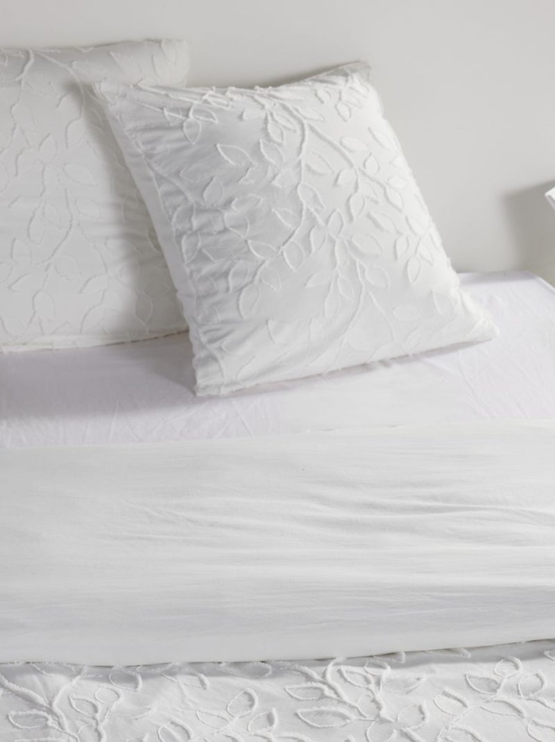 Parure de lit tufté Floral ESSENTIAL Blanc - Kiabi