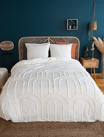 Parure de lit tuftée 2 personne - 240 x 220 cm et 260 x 240 cm - 2 pièces