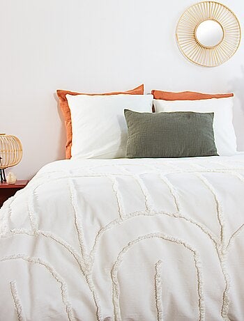 Parure de lit tuftée 2 personne - 240 x 220 cm et 260 x 240 cm - 2 pièces