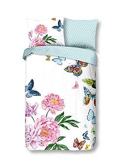 Parure de lit une personne à fleurs - Kiabi