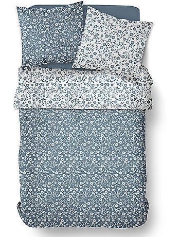 Parure de lit uni 1 personne imprimé + Drap Housse COCON