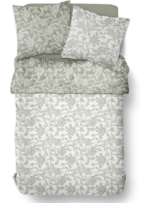 Parure de lit uni 1 personne imprimé + Drap Housse COCON - Kiabi Parure de lit uni 1 personne imprimé + Drap Housse COCON - Kiabi