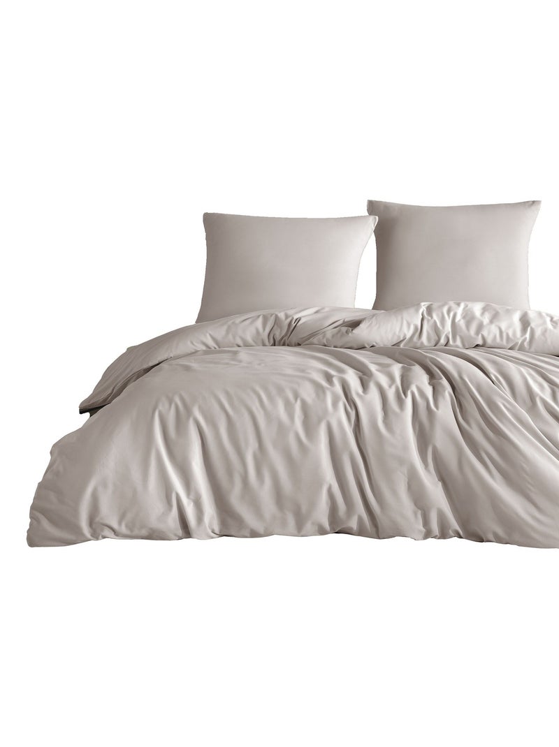 Parure de lit UNI Beige - Kiabi