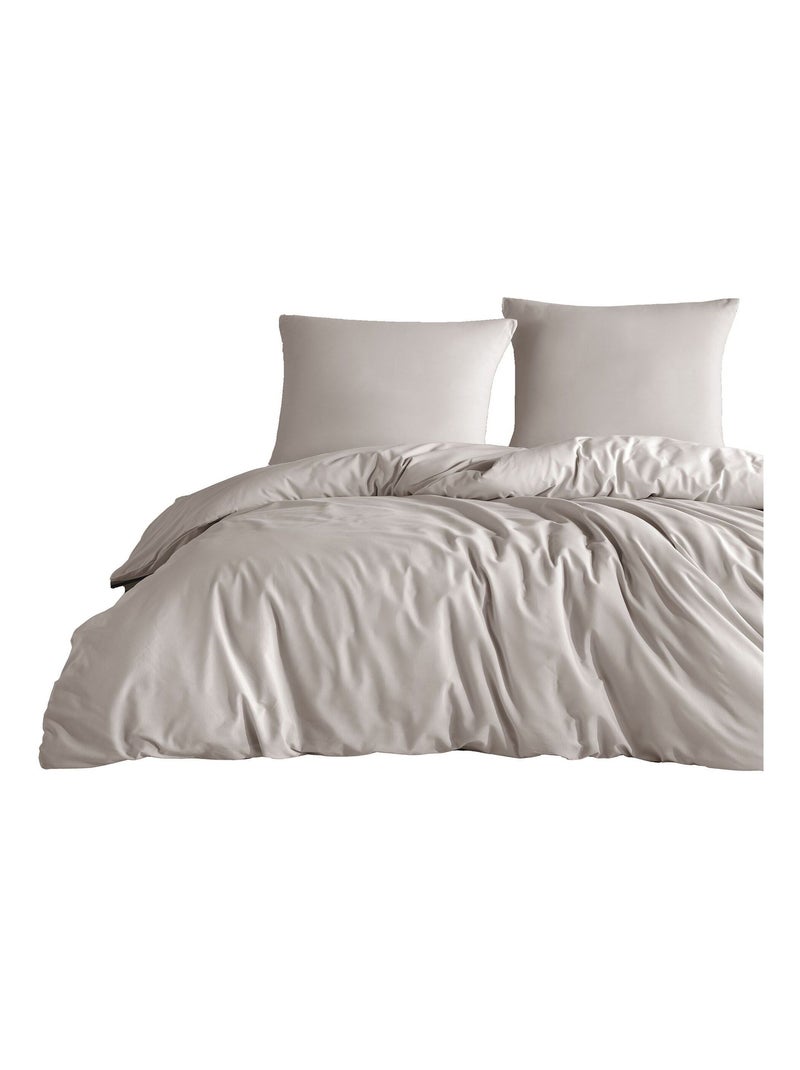 Parure de lit UNI Beige - Kiabi