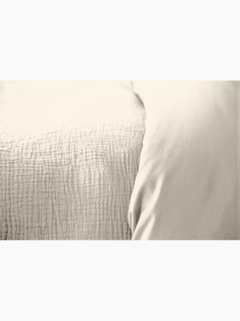 Parure de lit uni gaze de coton - beige - 140x200 / beige Beige - Kiabi