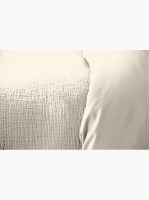 Parure de lit UNI Gaze de Coton - Kiabi