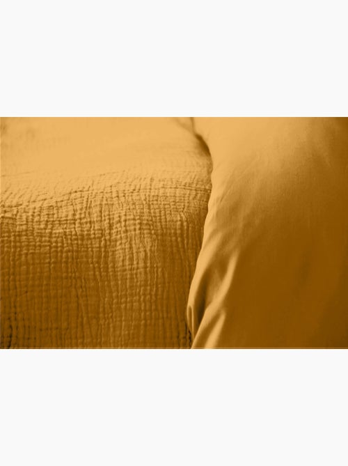 Parure de lit UNI Gaze de Coton - Kiabi