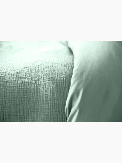 Parure de lit UNI Gaze de Coton - Kiabi