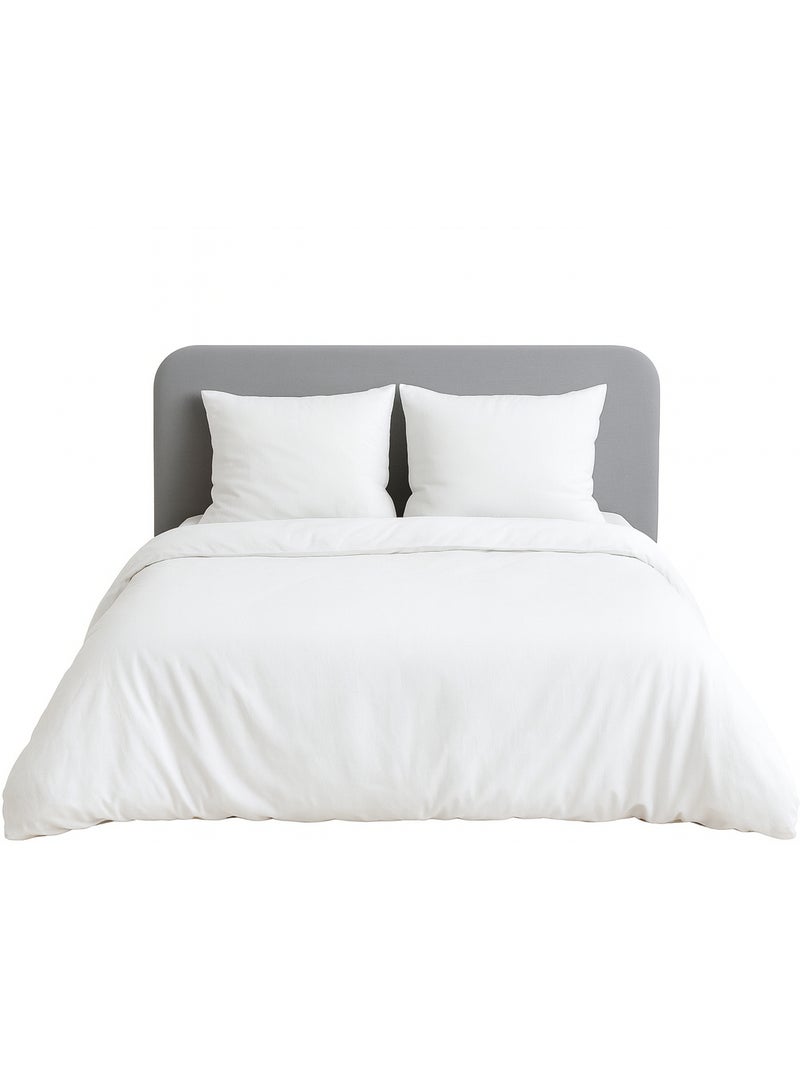 Parure de lit UNI Micro Lavée Blanc - Kiabi