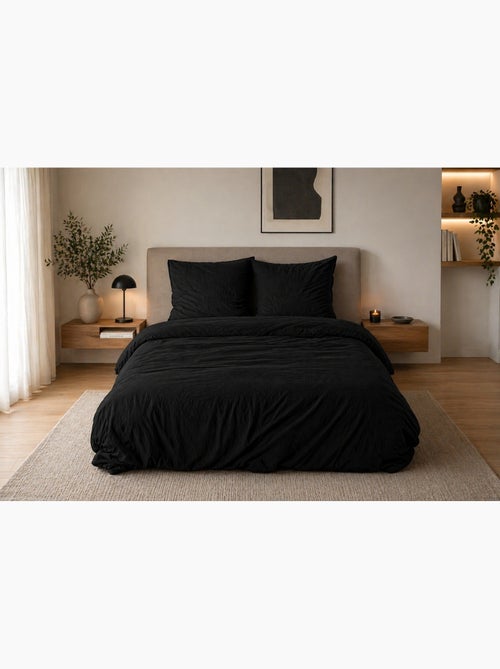 Parure de lit UNI Micro Lavée - Kiabi Parure de lit UNI Micro Lavée - Kiabi