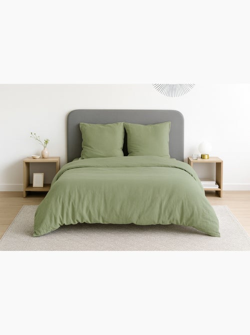 Parure de lit UNI Micro Lavée - Kiabi
