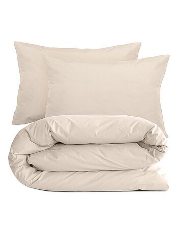 Parure de lit uni percale de coton MANOIR Taie 50x70 cm