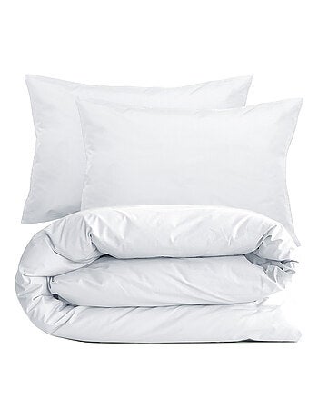 Parure de lit uni percale de coton MANOIR Taie 50x70 cm