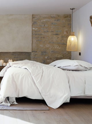 Parure de lit uni percale de coton MANOIR Taie 50x70 cm