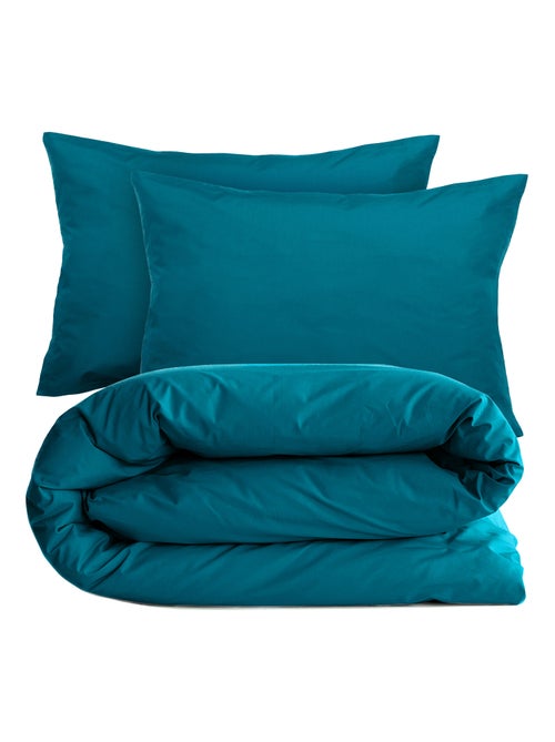 Parure de lit uni percale de coton MANOIR Taie 50x70 cm - Kiabi