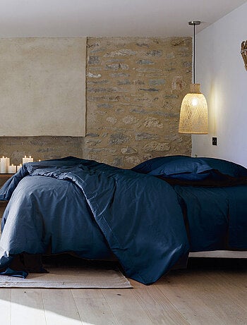 Parure de lit uni percale de coton MANOIR Taie 50x70 cm
