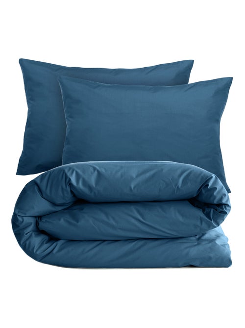 Parure de lit uni percale de coton MANOIR Taie 50x70 cm - Kiabi