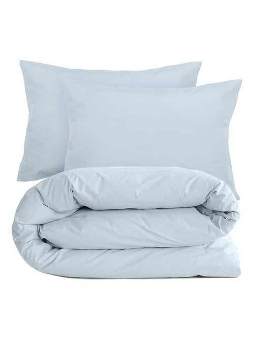 Parure de lit uni percale de coton MANOIR Taie 50x70 cm - Kiabi