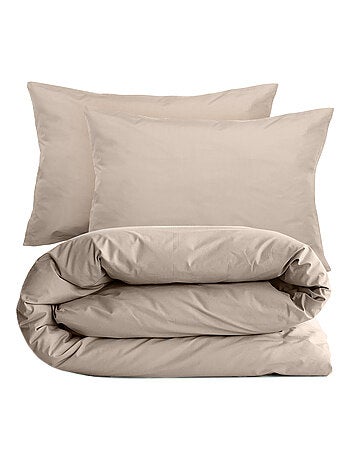 Parure de lit uni percale de coton MANOIR Taie 50x70 cm