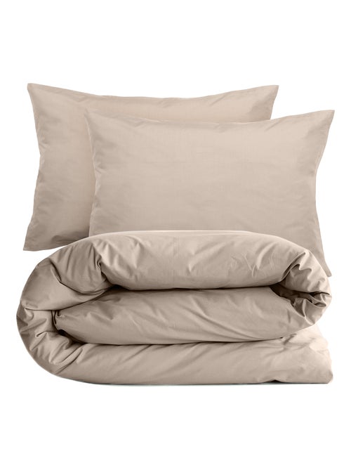 Parure de lit uni percale de coton MANOIR Taie 50x70 cm - Kiabi