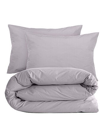 Parure de lit uni percale de coton MANOIR Taie 50x70 cm