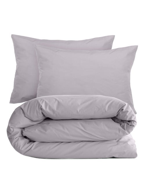 Parure de lit uni percale de coton MANOIR Taie 50x70 cm - Kiabi