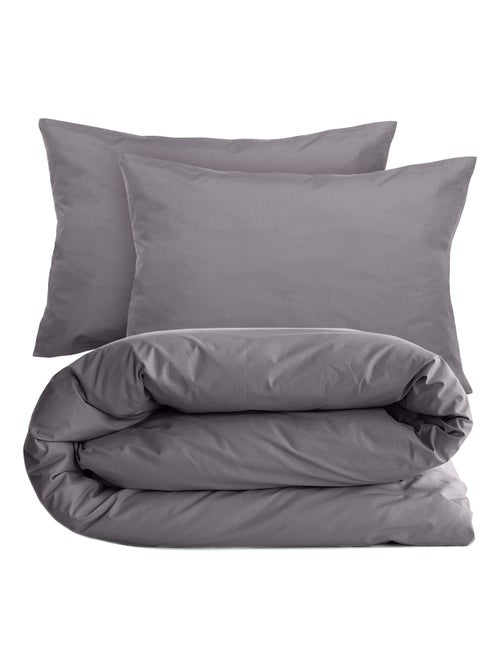 Parure de lit uni percale de coton MANOIR Taie 50x70 cm - Kiabi