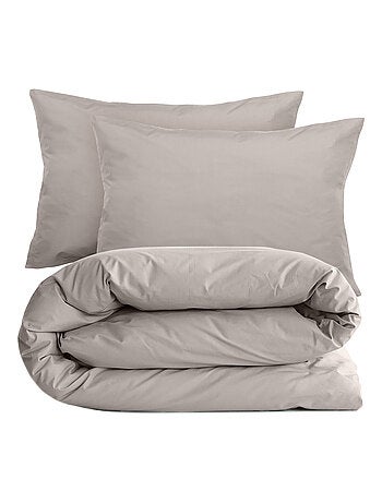 Parure de lit uni percale de coton MANOIR Taie 50x70 cm