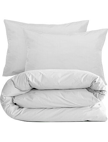 Parure de lit uni percale de coton MANOIR Taie 50x70 cm