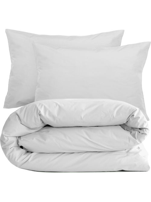 Parure de lit uni percale de coton MANOIR Taie 50x70 cm - Kiabi