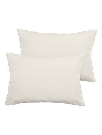 Parure de lit uni percale de coton MANOIR Taie 50x70 cm