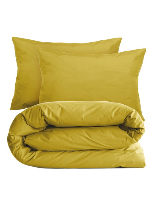 Parure de lit uni percale de coton MANOIR Taie 50x70 cm - Kiabi