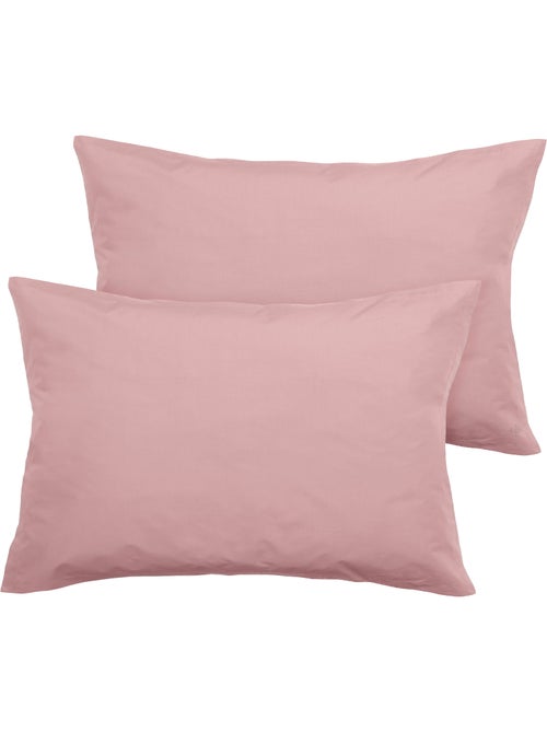 Parure de lit uni percale de coton MANOIR Taie 50x70 cm - Kiabi