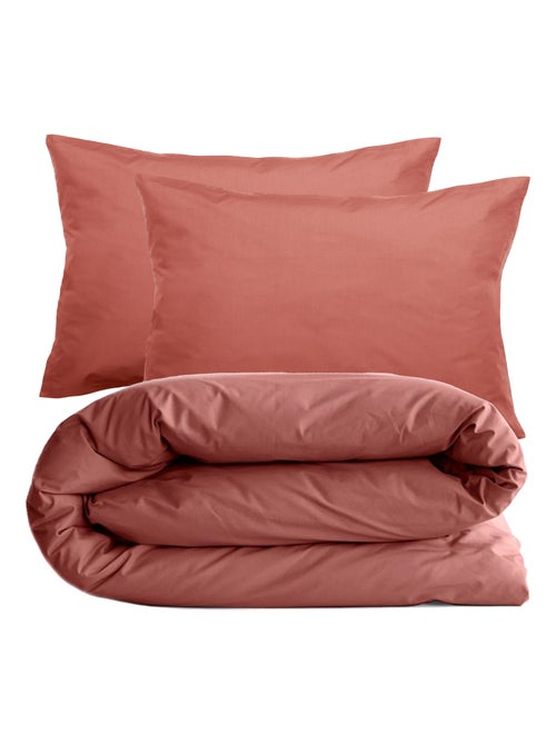 Parure de lit uni percale de coton MANOIR Taie 50x70 cm - Kiabi