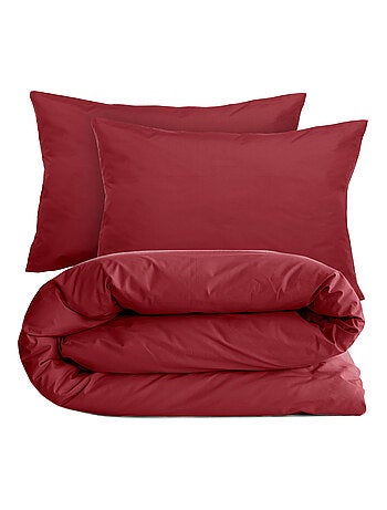 Parure de lit uni percale de coton MANOIR Taie 50x70 cm