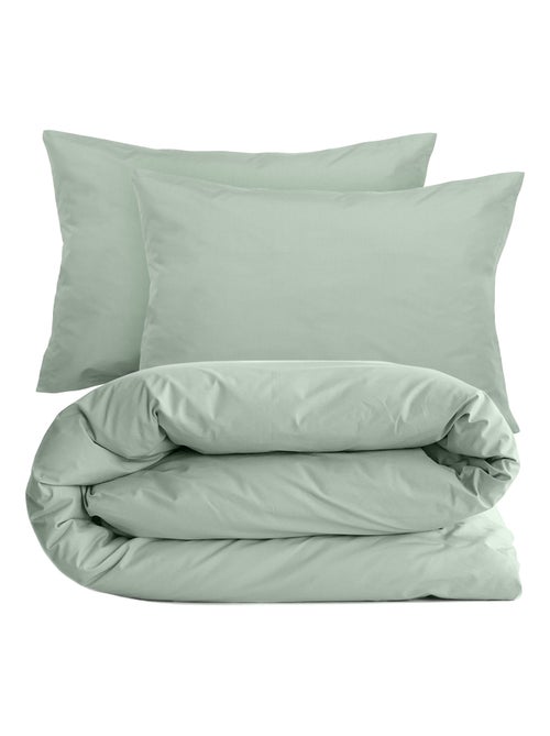 Parure de lit uni percale de coton MANOIR Taie 50x70 cm - Kiabi