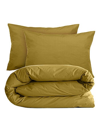 Parure de lit uni percale de coton MANOIR Taie 50x70 cm