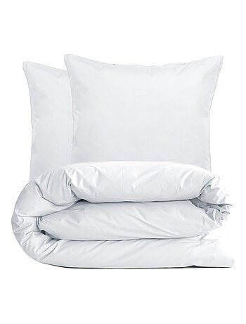 Parure de lit uni percale de coton MANOIR Taie 65x65 cm