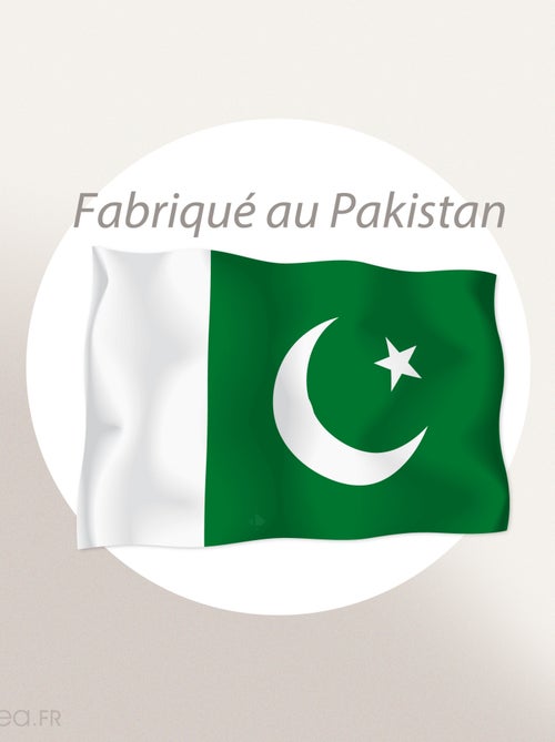 Parure de lit uni percale de coton MANOIR Taie 65x65 cm - Kiabi