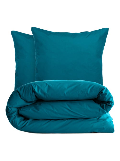 Parure de lit uni percale de coton MANOIR Taie 65x65 cm - Kiabi