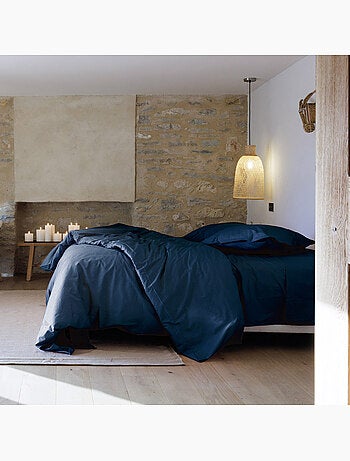 Parure de lit uni percale de coton MANOIR Taie 65x65 cm