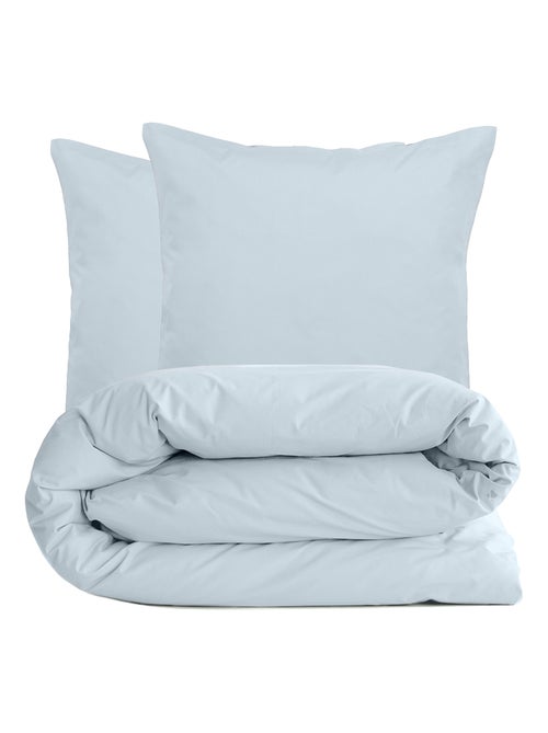 Parure de lit uni percale de coton MANOIR Taie 65x65 cm - Kiabi