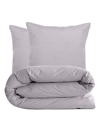 Parure de lit uni percale de coton MANOIR Taie 65x65 cm