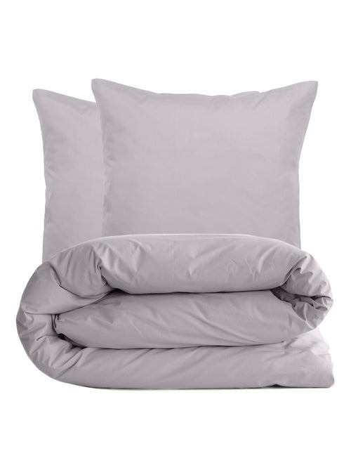 Parure de lit uni percale de coton MANOIR Taie 65x65 cm - Kiabi