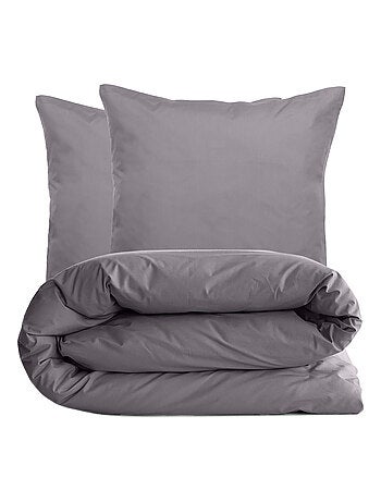 Parure de lit uni percale de coton MANOIR Taie 65x65 cm
