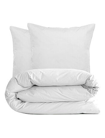 Parure de lit uni percale de coton MANOIR Taie 65x65 cm