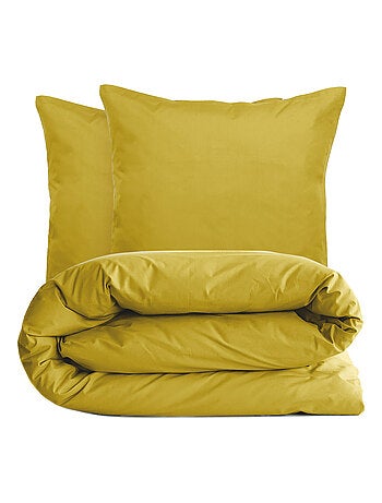 Parure de lit uni percale de coton MANOIR Taie 65x65 cm