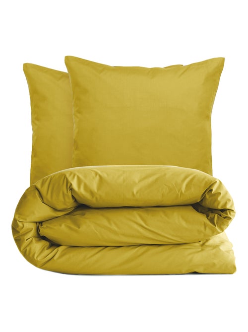 Parure de lit uni percale de coton MANOIR Taie 65x65 cm - Kiabi