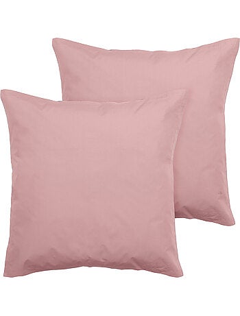 Parure de lit uni percale de coton MANOIR Taie 65x65 cm
