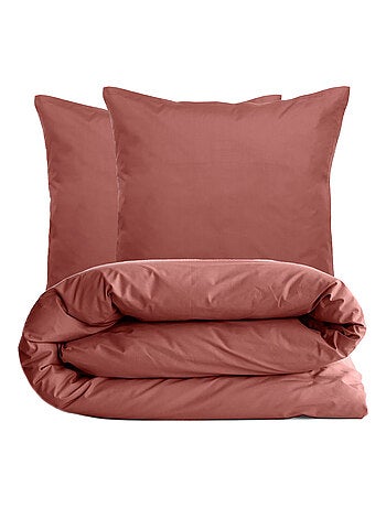 Parure de lit uni percale de coton MANOIR Taie 65x65 cm